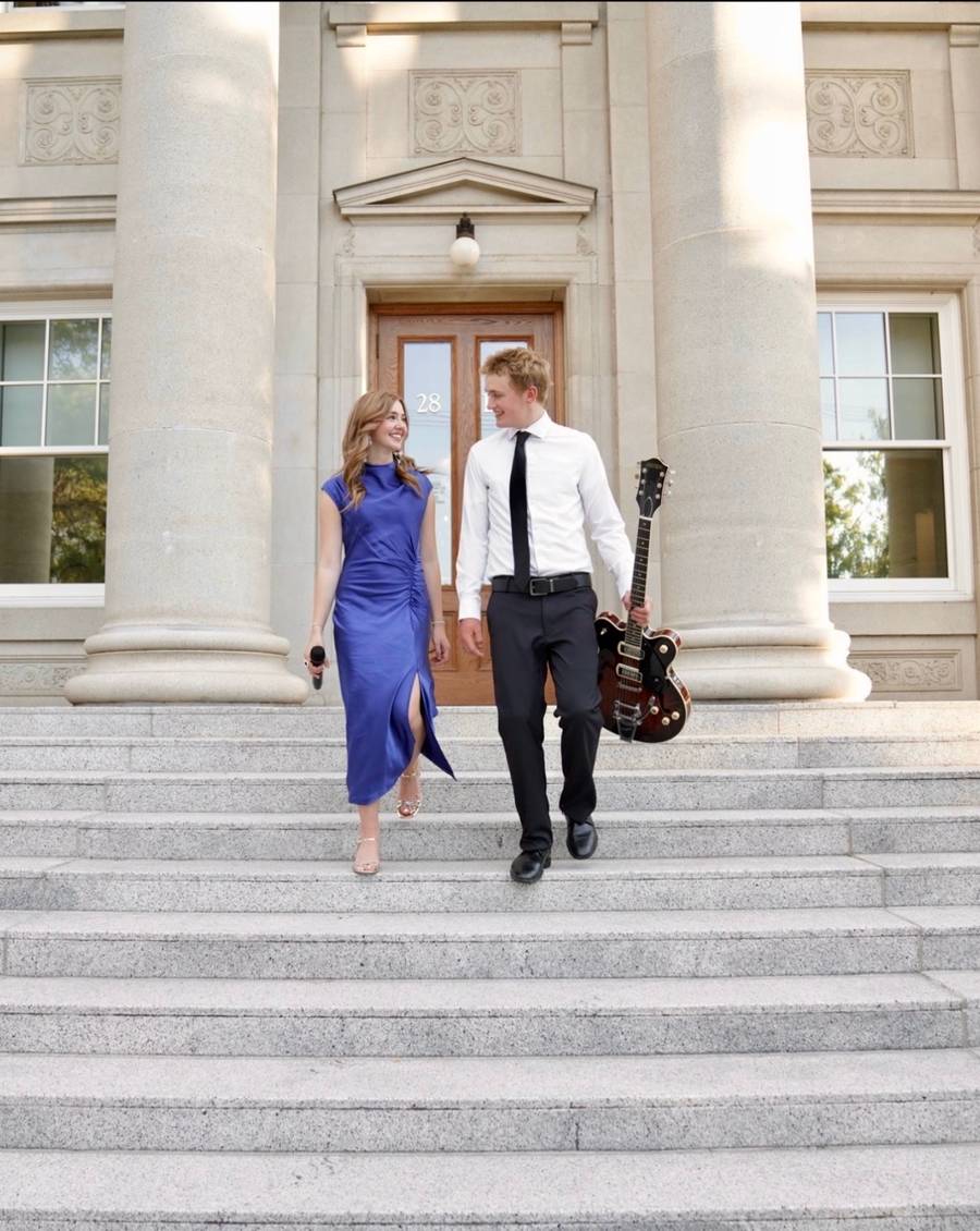 Savannah and Charlie, formal duo portrait